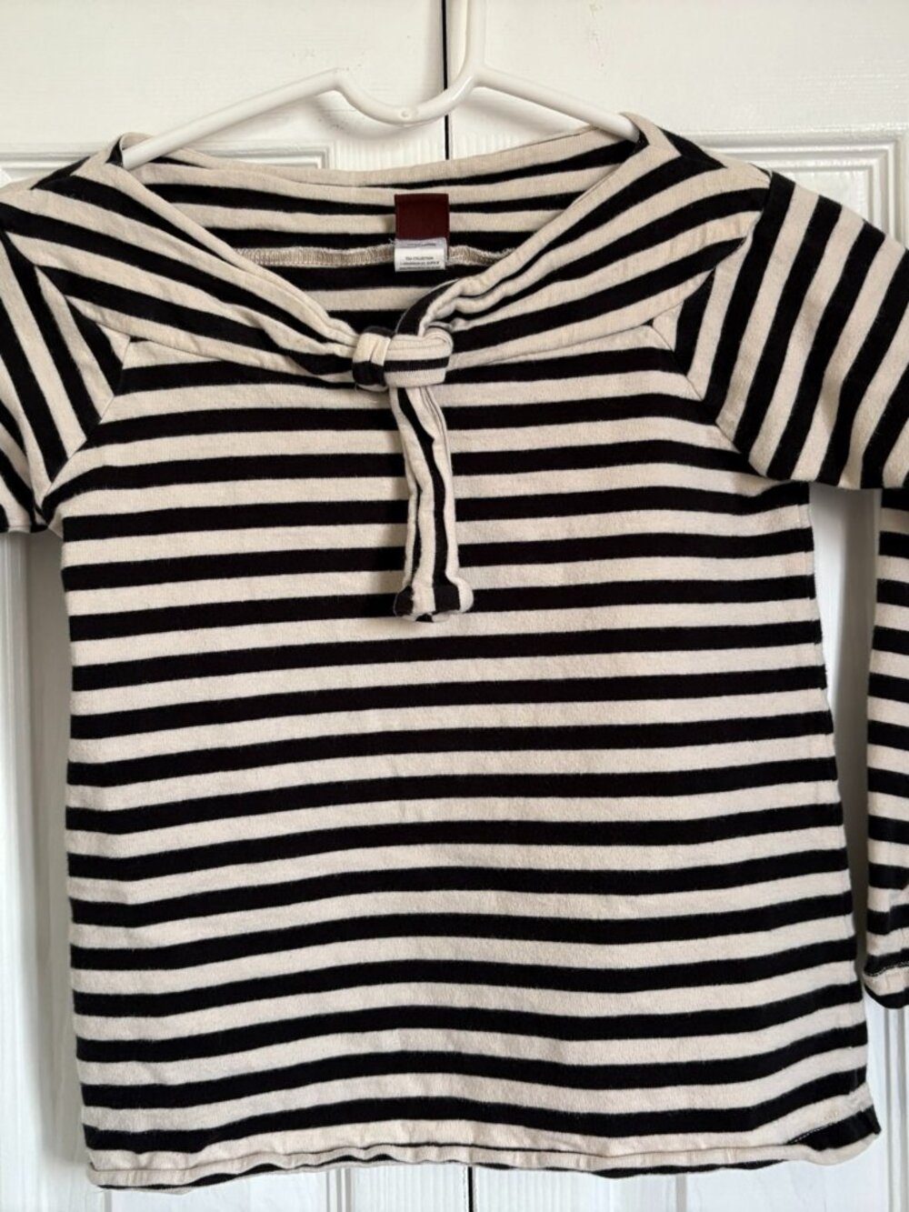 Tea Collection Black/White Stripe Top Size 4/6